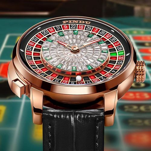 Pindu Roulette Watch Gambling Wheel Rotating Men's Mechanical NH35 Watch