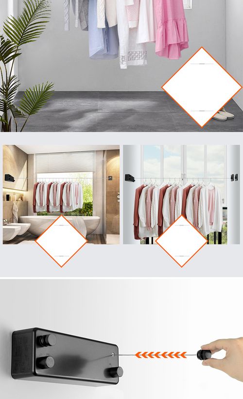 Invisible retractable double clotheslines