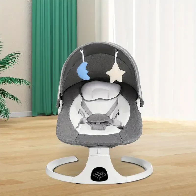 Portable 5-speed joystick, baby smart electric cradle with music, remote control, and touch screen