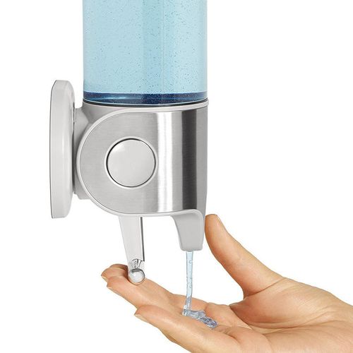 Bathroom wall mounted manual pull bar soap dispenser