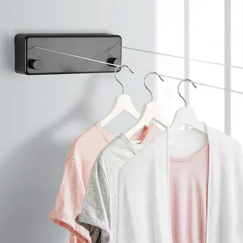 Invisible retractable double clotheslines