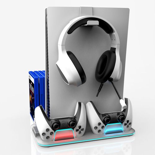 New Ps5 Slim Charger Stand & Cooling Fan Ps5 Game Controller Fast Dual Charging Dock for Sony Playstation 5 in 2025