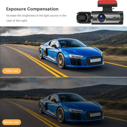 Podofo 3.16-inch Dual Lens Dash Cam HD 1080P