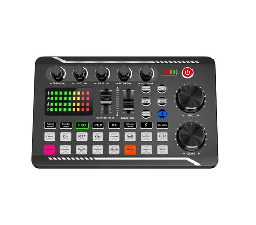 Professional Multi-Functional DJ Mixer Effects Audio Interface Live Sound Card for Podcasting