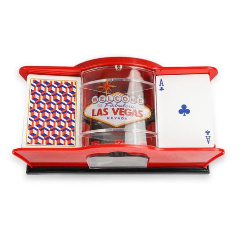 Plastic hand cranked card shuffling machine for board games 2 4 6 sets of simple card dividers for playing cards