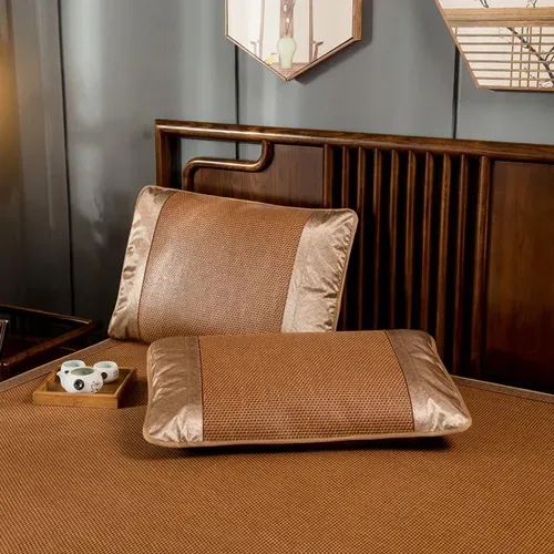 Pure Bamboo Fiber Bed Sheets Home Bed Linen Mat Three-Piece Set Heat Cooling Bamboo Mat
