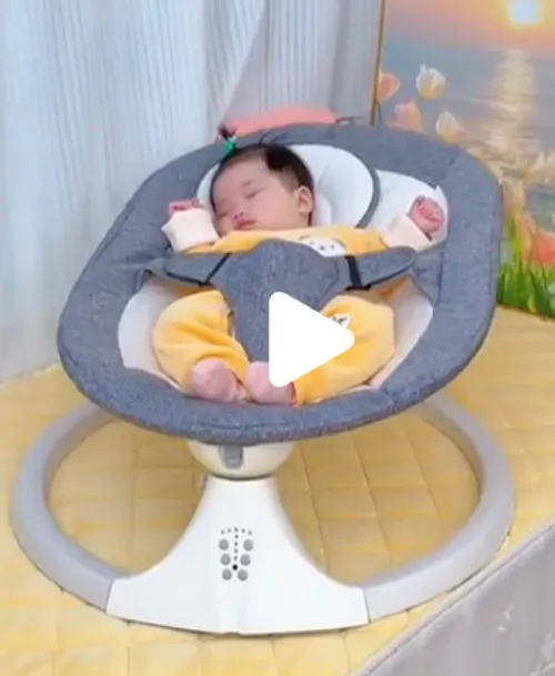 Portable 5-speed joystick, baby smart electric cradle with music, remote control, and touch screen
