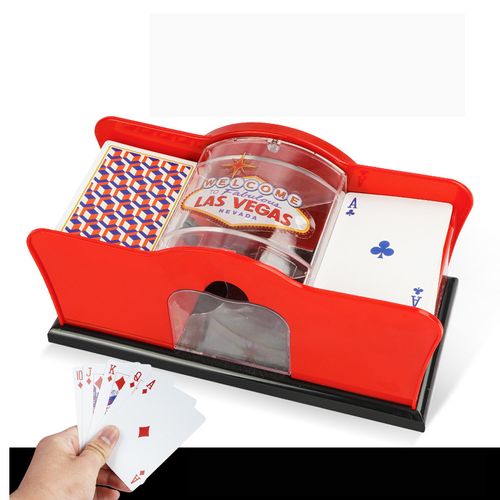 Plastic hand cranked card shuffling machine for board games 2 4 6 sets of simple card dividers for playing cards
