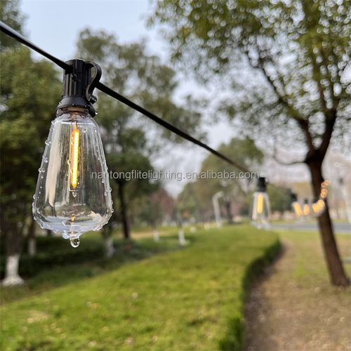 50FT 50 bulb outdoor ST38 transparent LED bulb flower light courtyard wall string flower light