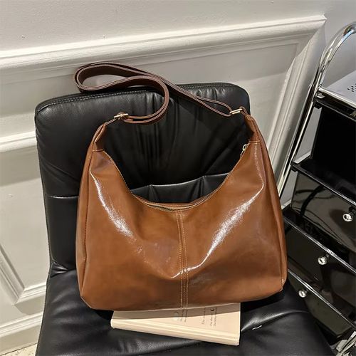 2025 new Hobo crossbody bag women's leather handbag leather casual bag
