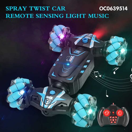 Induction twist light spray drift remote control car