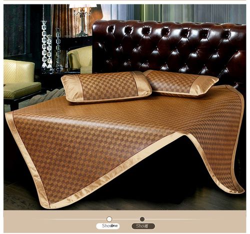 Pure Bamboo Fiber Bed Sheets Home Bed Linen Mat Three-Piece Set Heat Cooling Bamboo Mat