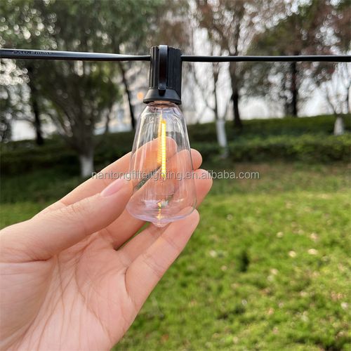 50FT 50 bulb outdoor ST38 transparent LED bulb flower light courtyard wall string flower light