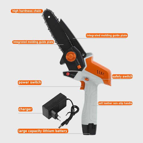 550 watt powerful cordless lithium battery electric chain saw for household use