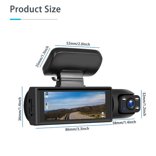 Podofo 3.16-inch Dual Lens Dash Cam HD 1080P