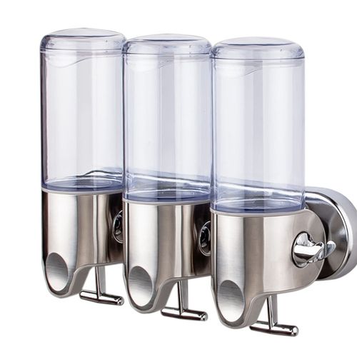 Bathroom wall mounted manual pull bar soap dispenser