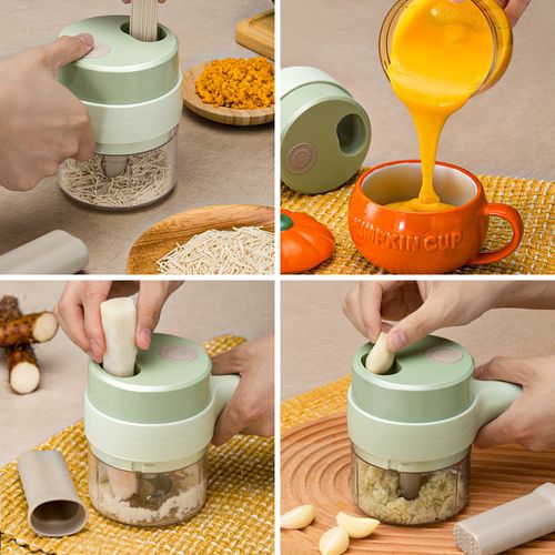 Mini electric vegetable slicer, meat chopper, garlic chopper