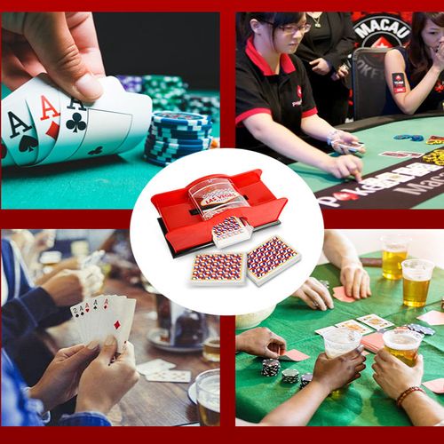 Plastic hand cranked card shuffling machine for board games 2 4 6 sets of simple card dividers for playing cards