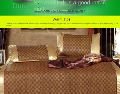 Pure Bamboo Fiber Bed Sheets Home Bed Linen Mat Three-Piece Set Heat Cooling Bamboo Mat