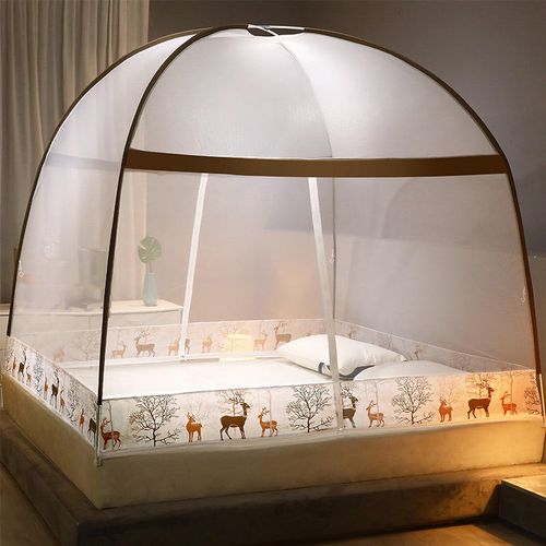 No installation of Mongolian yurt mosquito net, anti fall encrypted thickened mosquito net
