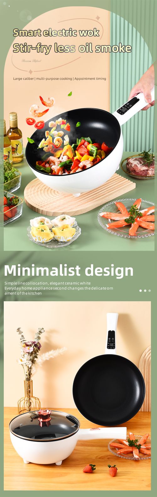 New 3L electric frying pan multifunctional electric hot pot electric hotpot