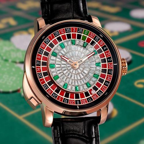 Pindu Roulette Watch Gambling Wheel Rotating Men's Mechanical NH35 Watch