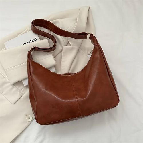 2025 new Hobo crossbody bag women's leather handbag leather casual bag