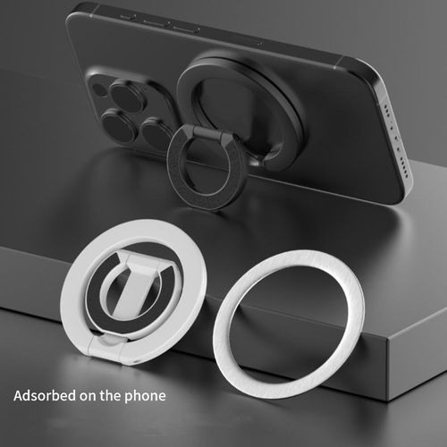 New Double-sided Magnetic Finger Ring Holder Metal Folding Flip Desktop Mobile Phone Holder Stand 360 Rotatable Magnetic Bracket