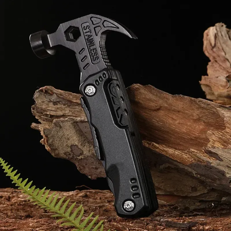 Outdoor Multi-functional Claw Hammer Vehicle Safety Folding Hammer Broken Window Escape Hammer Woodworking Hammer Camping Tool