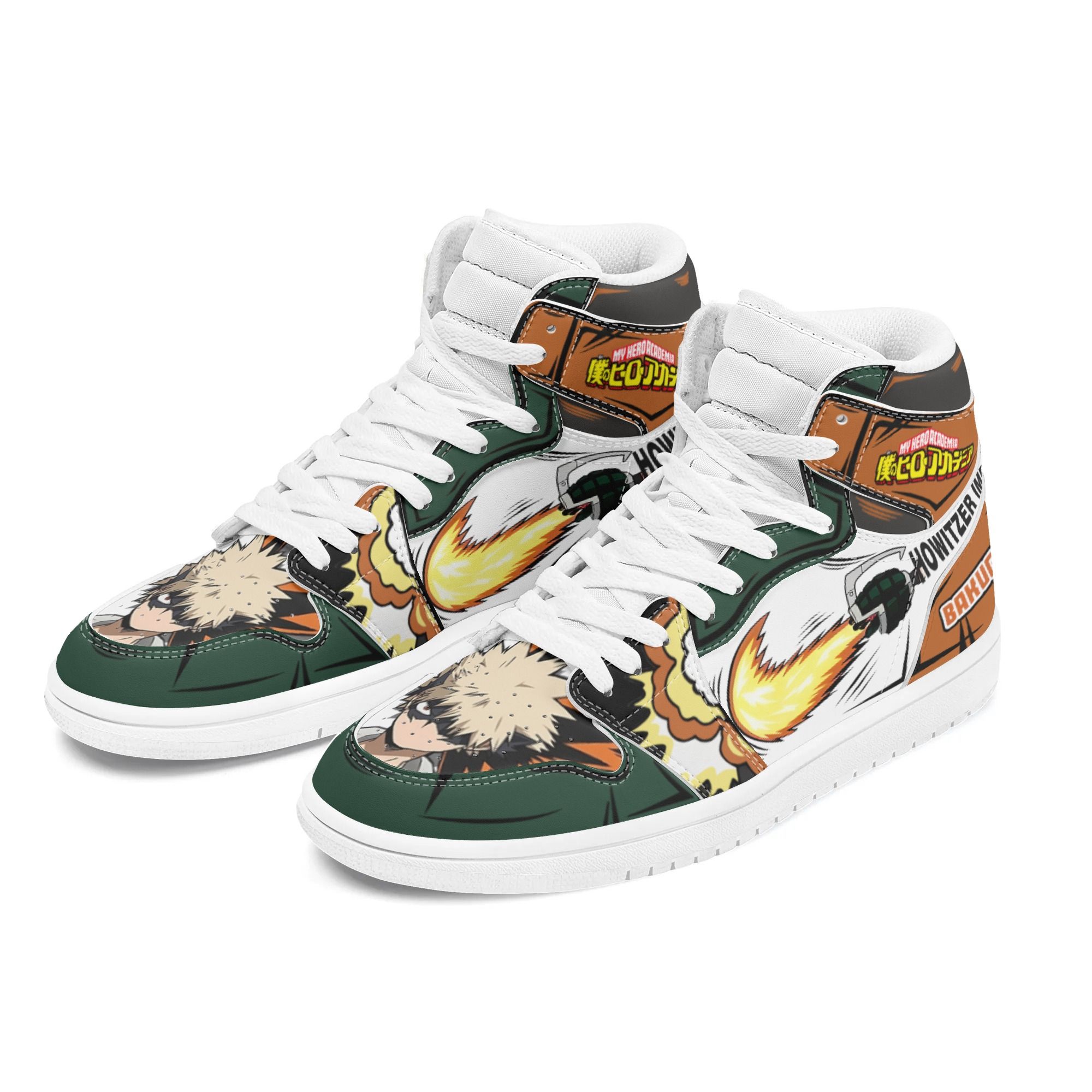 Mens Katsuki Bakugo Custom Anime My Hero Academia Anime Sneakers