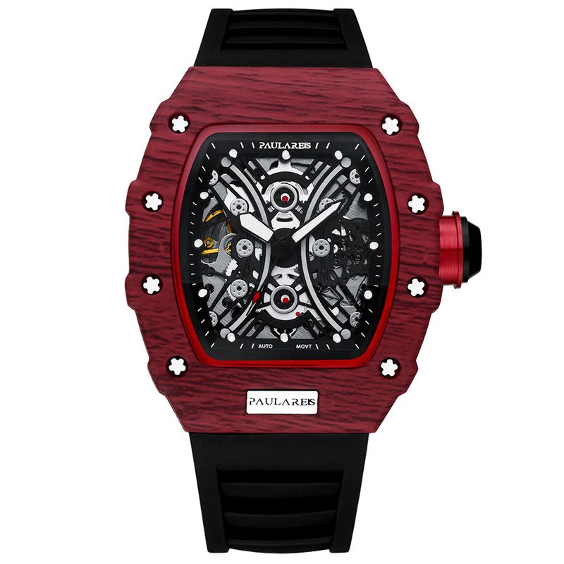 Automatic Men Mechanical Watch Rubber Strap Richard Fashion Trend Watches