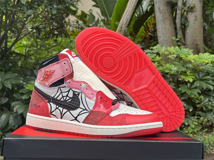 Cheap Air Jordan 1 High OG Spiderman NEXT CHAPTER DV1748-601 Basketball Shoes