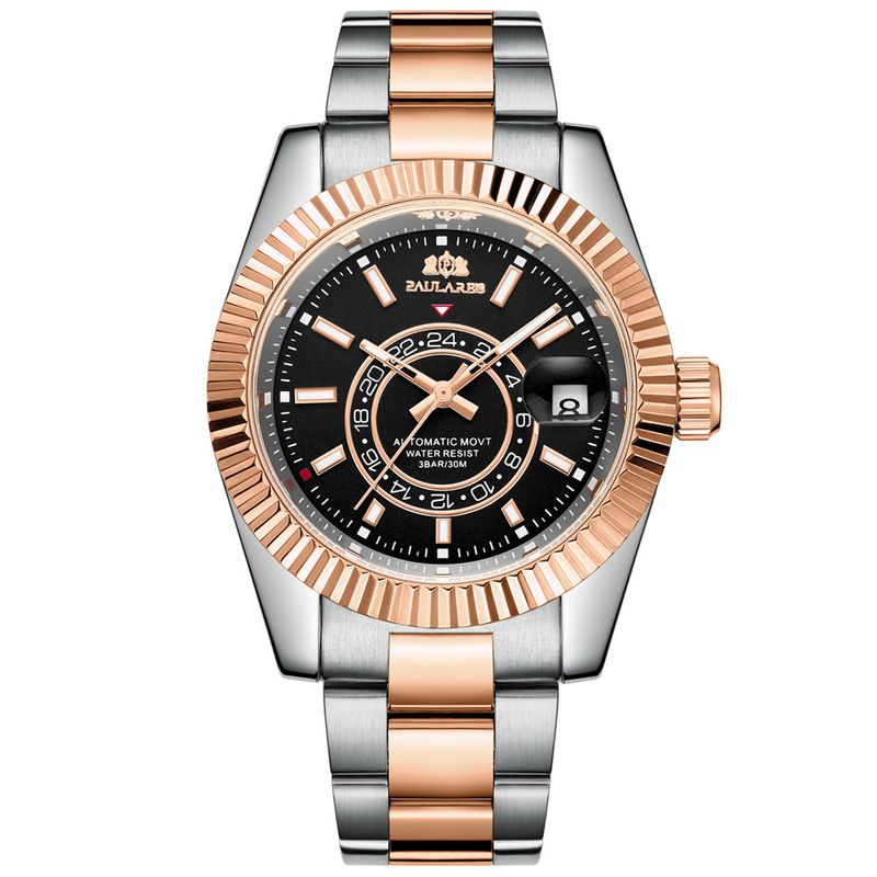 Automatic Mechanical Luminous Watch Stainless Steel Mens Wristwatches