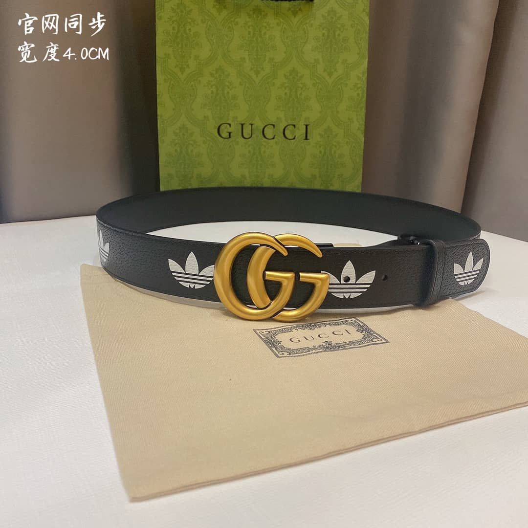 Gucci X Adidas GG Marmont Belt Black