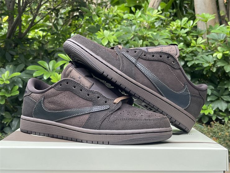 Cheap Travis Scott x Air Jordan 1 Low OG Velvet Brown DM7866-202