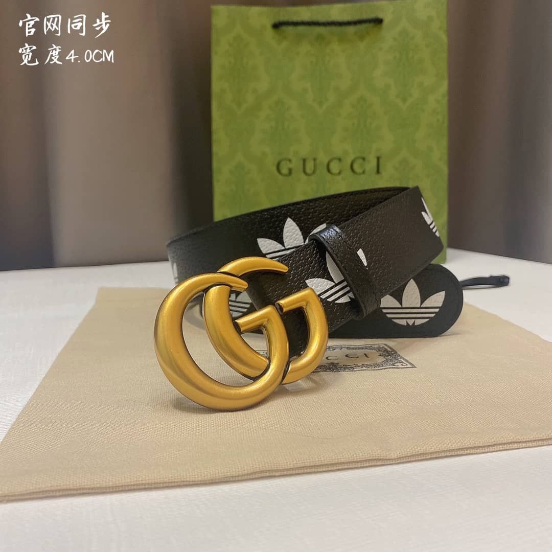 Gucci X Adidas GG Marmont Belt Black