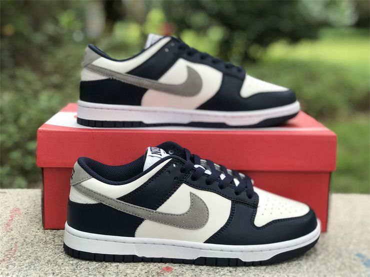 Nike Dunk Low Sneaker in Midnight Navy Smoke Grey FD9749-400