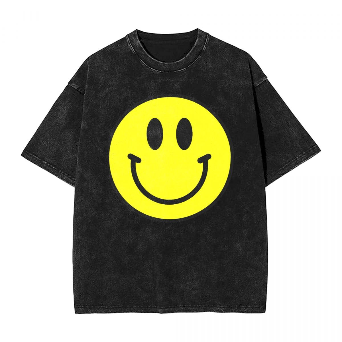 Smiley Face T-Shirt Vintage Happy Washed Tshirts ID735323431