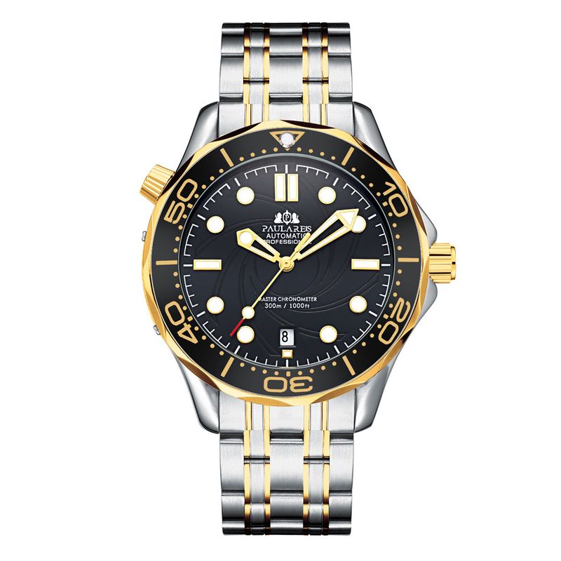 Automatic Mechanical Stainless Steel Casual Watch for Men