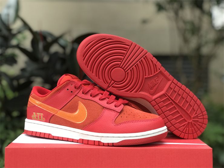Nike Dunk Low ATL University Red Bright Crimson Orange FD0724-657