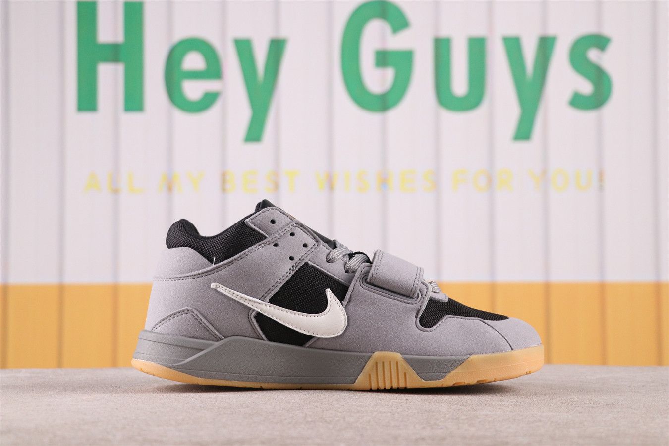 $79 Travis Scott x Air Jordan Cut The Check Grey White Black FZ8117-104
