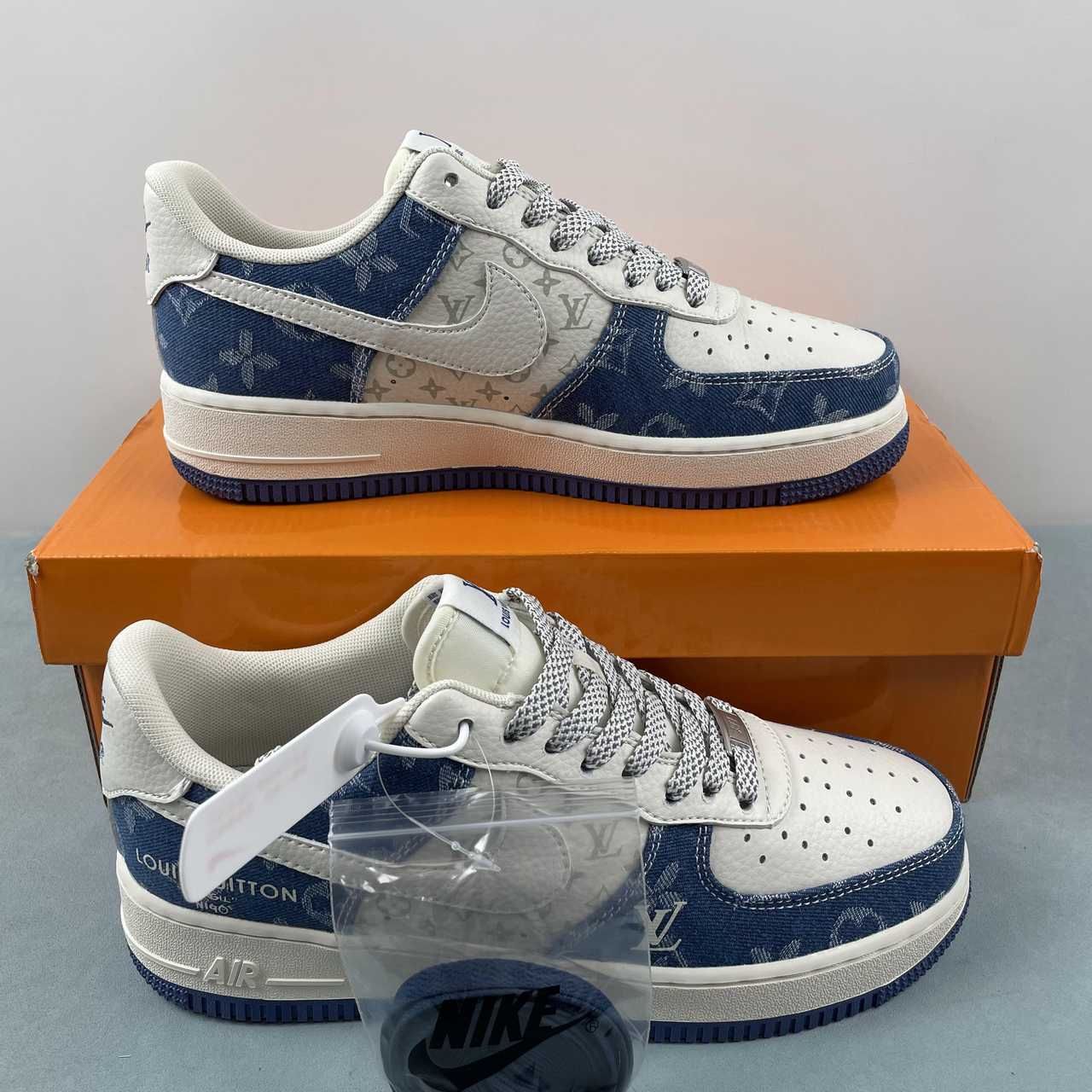 Nike Air Force 1 07 Low LV Off White Denim Blue DD8686-400