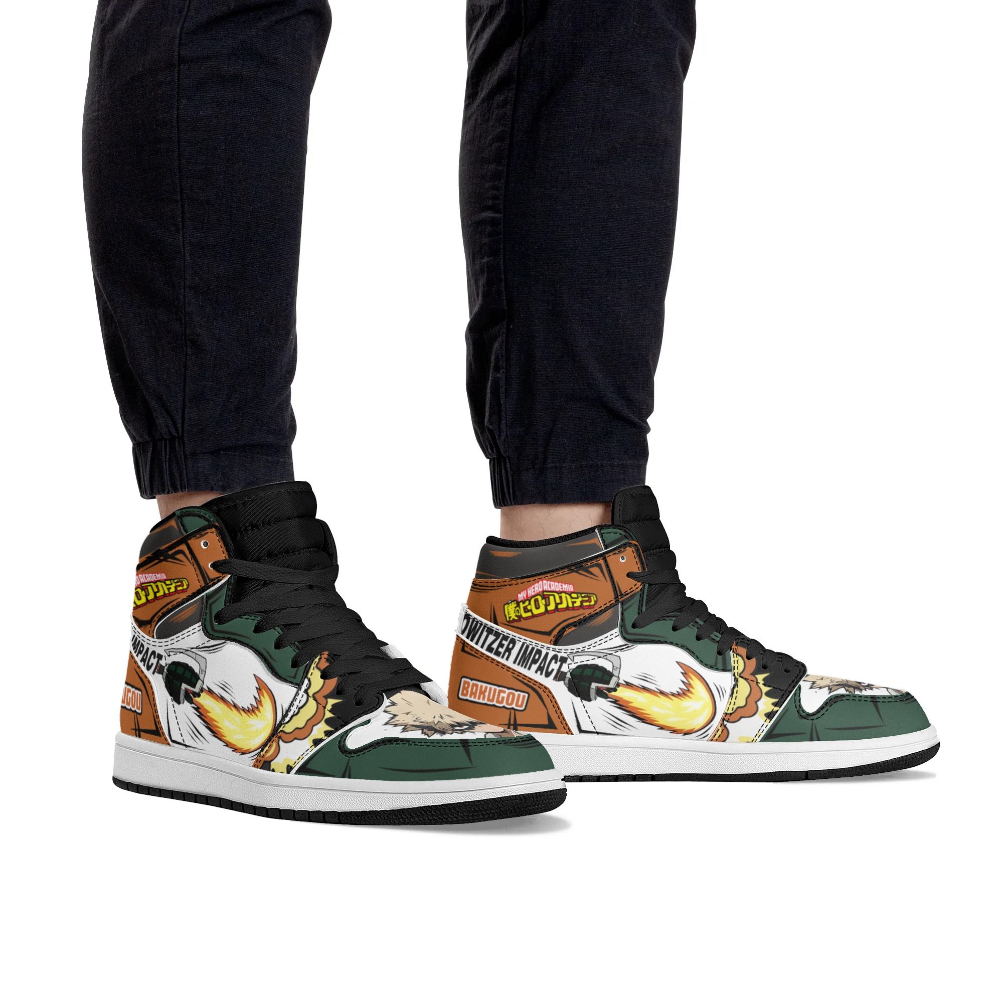 Men's Anime Shoes Bakugou Katsuki Cosplay My Hero Printed High Top Shoes Sneakers