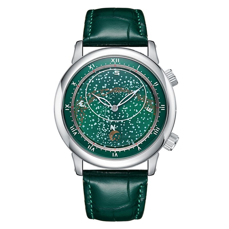 Starry Sky Moon Phase Men's Automatic Mechanical Watches Luxury Dress Waterproof Luminous Wrist Watches