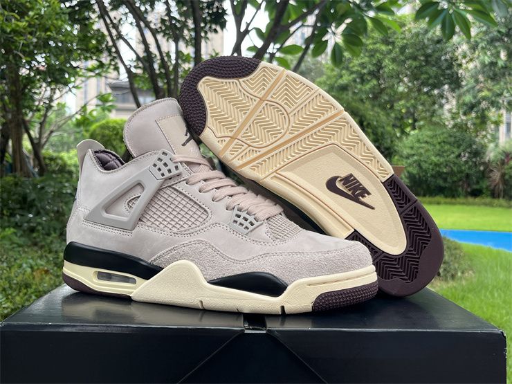 Cheap A Ma Maniére x Air Jordan 4 Fossil Stone FZ4810-200 Sneakers