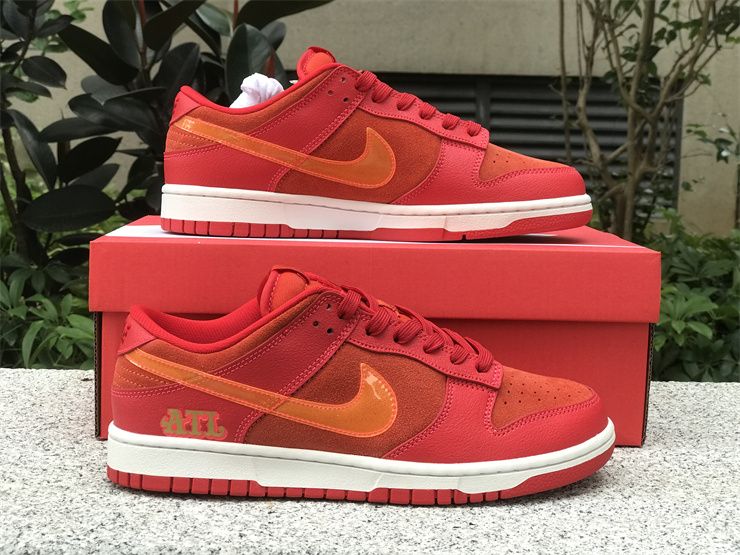 Nike Dunk Low ATL University Red Bright Crimson Orange FD0724-657