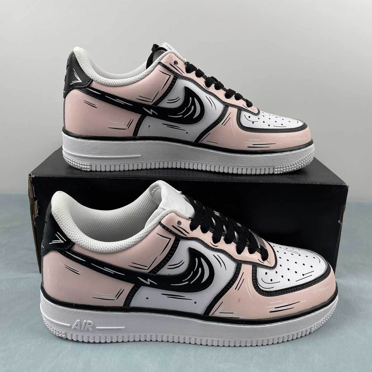 Nike Air Force Sunray 1 07 Low Cherry Blossom Powder White Black CW2288-213