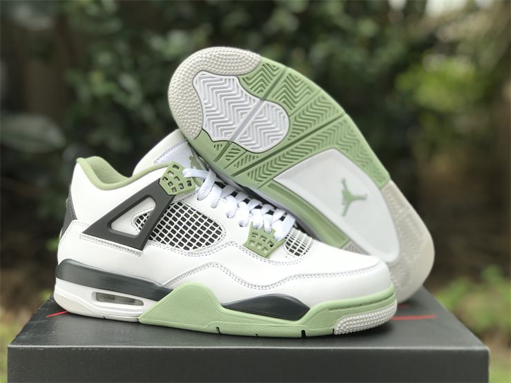 Nike Air Jordan 4 Retro Seafoam Oil Green AQ9129-103 Sneakers