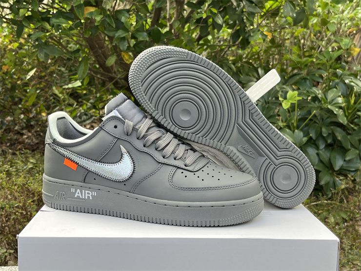 Off White X Air Force 1 Low Ghost Grey metallic Silver DX1419-500