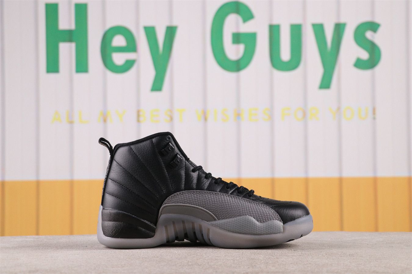 Men Air Jordan 12 Black Wolf Grey CT8013-019